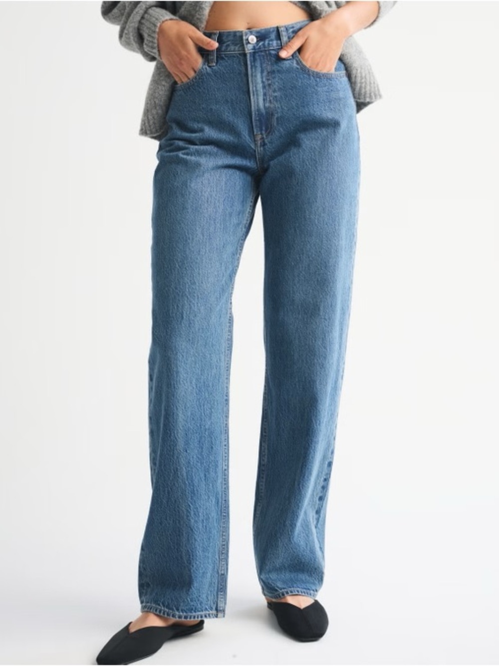 Abercrombie and Fitch the loose high rise jeans blue size 27 / 4 R